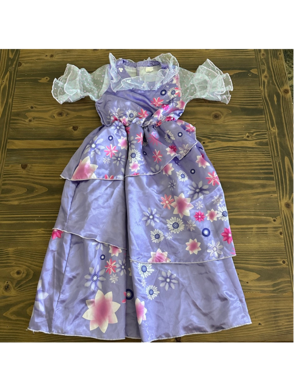 Encanto Inspired Isabela Costume Dress Girls XS Purple Floral Princess